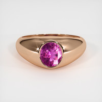 1.19 Ct. Pinkish Purple Sapphire Ring, 14K Rose Gold 1