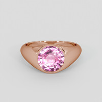 3.12 Ct. Pink Sapphire Ring, 14K Rose Gold 1
