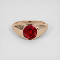 3.15 Ct. Ruby Ring, 18K Rose Gold 1
