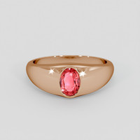 1.11 Ct. Padparadscha Sapphire Ring, 18K Rose Gold 1