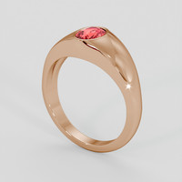 1.11 Ct. Padparadscha Sapphire Ring, 18K Rose Gold 2