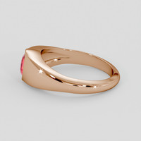1.11 Ct. Padparadscha Sapphire Ring, 18K Rose Gold 4