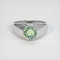 3.56 Ct. Green Sapphire Ring, 10K White Gold 1