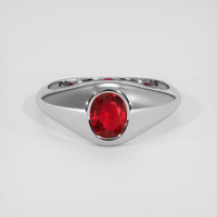 1.11 Ct. Ruby Ring, 14K White Gold 1
