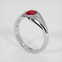 1.11 Ct. Ruby Ring, 14K White Gold 2