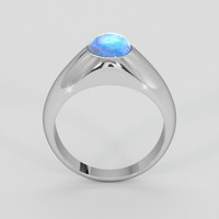 3.05 Ct. Blue Sapphire Ring, 14K White Gold 3