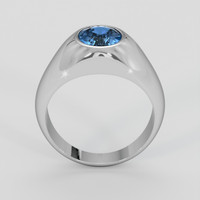 2.05 Ct. Blue Sapphire Ring, 14K White Gold 3