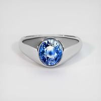 5.07 Ct. Bi Color Sapphire Ring, 18K White Gold 1