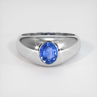 1.04 Ct. Sapphire Ring, 18K White Gold 1