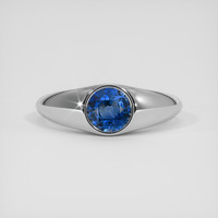 2.21 Ct. Blue Sapphire Ring, 18K White Gold 1