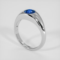 2.21 Ct. Blue Sapphire Ring, 18K White Gold 2