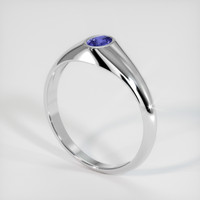 0.28 Ct. Color Change Sapphire Ring, 18K White Gold 2
