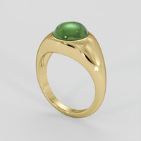 3.50 Ct. Green Jade Ring, 10K Yellow Gold 2