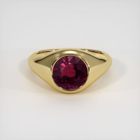 6.26 Ct. Purplish Red Rhodolite Garnet Ring, 10K Yellow Gold 1