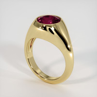 6.26 Ct. Purplish Red Rhodolite Garnet Ring, 10K Yellow Gold 2