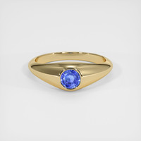 0.69 Ct. Blue Sapphire Ring, 10K Yellow Gold 1