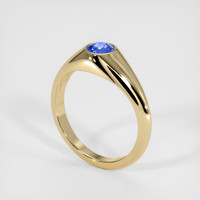 0.69 Ct. Blue Sapphire Ring, 10K Yellow Gold 2