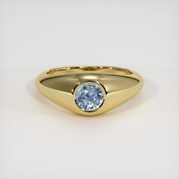 0.60 Ct. Greyish Blue Sapphire Ring, 10K Yellow Gold 1