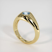 0.60 Ct. Greyish Blue Sapphire Ring, 10K Yellow Gold 2