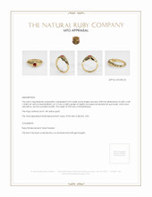 Men's Ruby Ring 0.53 Ct., 14K Yellow Gold Appraisal