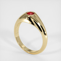 0.53 Ct. Ruby   Ring, 14K Yellow Gold 2