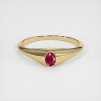 0.36 Ct. Ruby Ring, 14K Yellow Gold 1