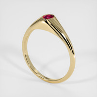 0.36 Ct. Ruby Ring, 14K Yellow Gold 2