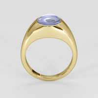 4.13 Ct. Greyish Blue Sapphire Ring, 14K Yellow Gold 3