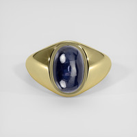 9.12 Ct. Blue Sapphire Ring, 14K Yellow Gold 1