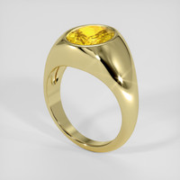 3.48 Ct. Yellow Sapphire Ring, 14K Yellow Gold 2