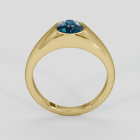 3.02 Ct. Greenish Blue Sapphire Ring, 14K Yellow Gold 3