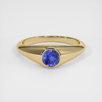 0.94 Ct. Sapphire Ring, 18K Yellow Gold 1