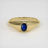 0.70 Ct. Sapphire Ring, 18K Yellow Gold 1
