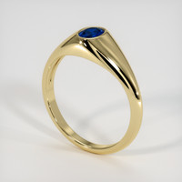 0.70 Ct. Sapphire Ring, 18K Yellow Gold 2