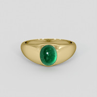 1.76 Ct. Emerald Ring, 18K Yellow Gold 1