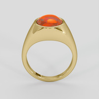 4.39 Ct. Orange Agate Ring, 18K Yellow Gold 3