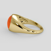 4.39 Ct. Orange Agate Ring, 18K Yellow Gold 4