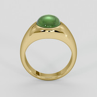 3.50 Ct. Green Jade Ring, 18K Yellow Gold 3