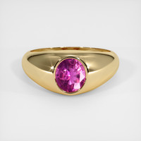 1.19 Ct. Pinkish Purple Sapphire Ring, 18K Yellow Gold 1