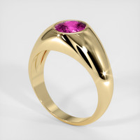 1.19 Ct. Pinkish Purple Sapphire Ring, 18K Yellow Gold 2