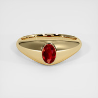 0.60 Ct. Ruby Ring, 18K Yellow Gold 1