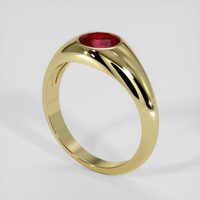 1.00 Ct. Ruby Ring, 18K Yellow Gold 2