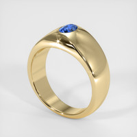 0.53 Ct. Sapphire Ring, 18K Yellow Gold 2