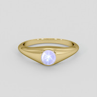 1.26 Ct. Bluish Purple Sapphire Ring, 18K Yellow Gold 1