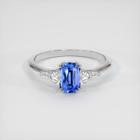 1.00 Ct. Blue Sapphire Ring, Platinum 950 1