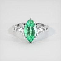 2.17 Ct. Emerald Ring, Platinum 950 1