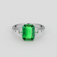 2.42 Ct. Emerald Ring, Platinum 950 1