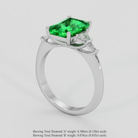2.42 Ct. Emerald Ring, Platinum 950 2