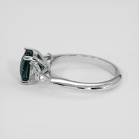1.67 Ct. Bluish Green Spinel Ring, Platinum 950 4