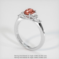 1.35 Ct. Sapphire Ring, Platinum 950 2